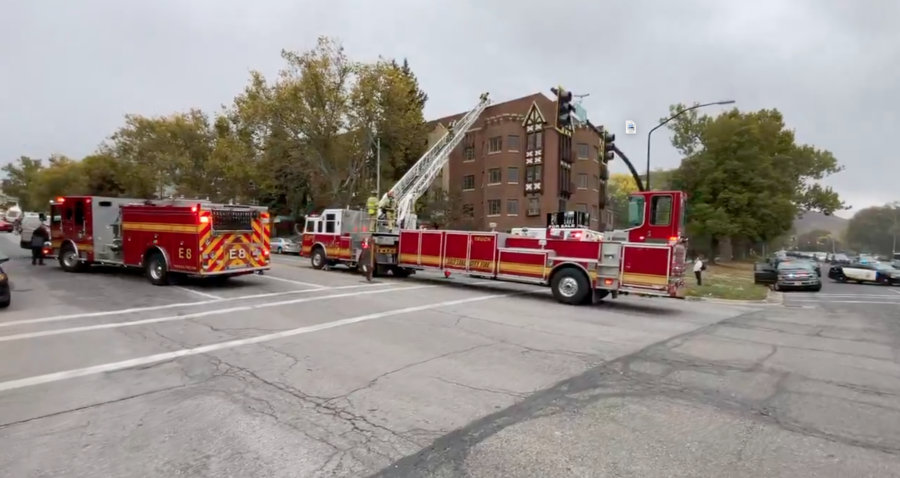 A four-story apartment building caught fire on Oct. 31, 2024. (Salt Lake City Police Department)...